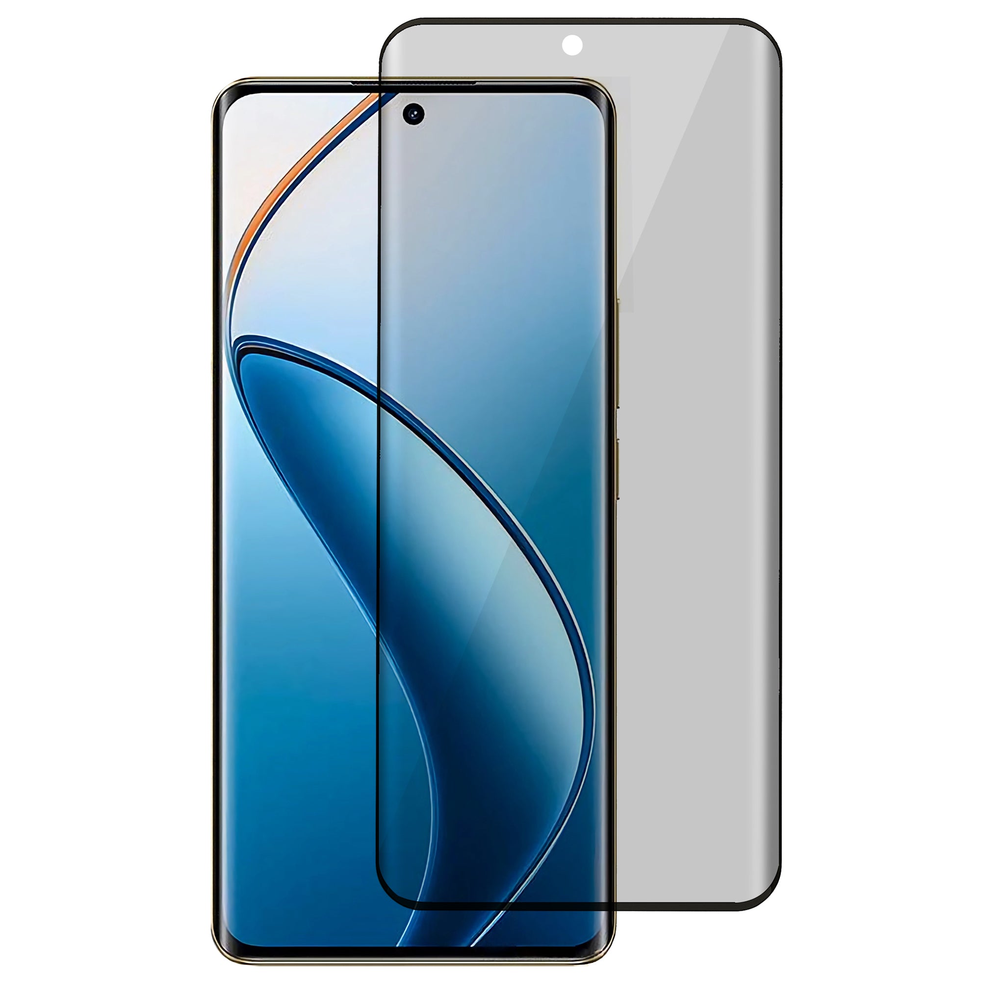 For Realme 12 Pro 5G / 12 Pro+ 5G Screen Protector 3D Curved Edge Side Glue Anti-Spy Tempered Glass Film For Realme 12 Pro 5G / 12 Pro+ 5G Screen Protector 3D Curved Edge Side Glue Anti-Spy Tempered Glass Film